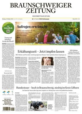 Cover of Braunschweiger Zeitung (Braunschweig)