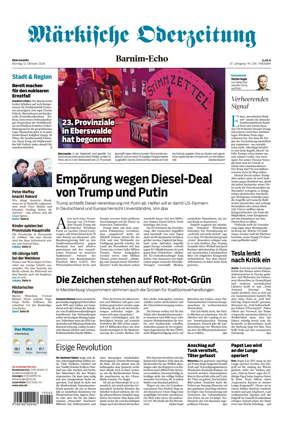 Cover of Markische Oderzeitung Eberswalde
