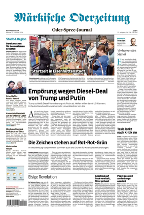 Cover of Markische Oderzeitung Eisenhuttenstadt