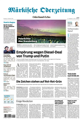 Cover of Markische Oderzeitung Oderland-Echo