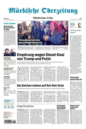Cover of Markische Oderzeitung Strausberg