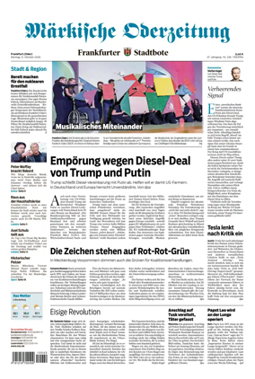 Cover of Markische Oderzeitung Frankfurt (Oder)