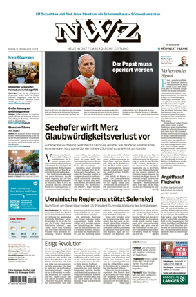 Cover of NWZ – Neue Wurttembergische Zeitung