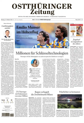 Cover of Ostthuringer Zeitung (Greiz)