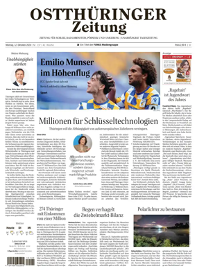 Cover of Ostthuringer Zeitung (Posneck)