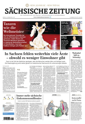 Cover of Sachsische Zeitung (Freital Dippoldiswalde & Osterzgebirge)