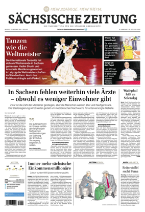 Cover of Sachsische Zeitung (Lobau-Zittau)