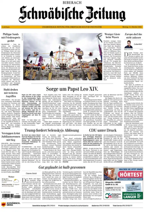 Cover of Schwabische Zeitung (Biberach)