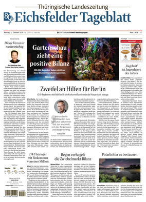 Cover of Thuringische Landeszeitung (Eichsfeld)