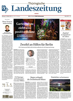 Cover of Thuringische Landeszeitung (Weimar)