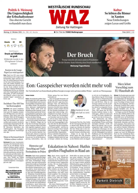 Cover of Westdeutsche Allgemeine Zeitung (Hattingen)