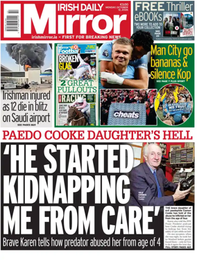 Cover of Irish Daily Mirror
