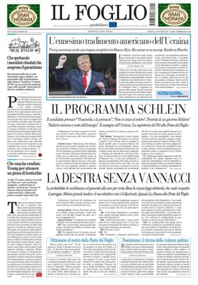 Cover of Il Foglio Quotidiano