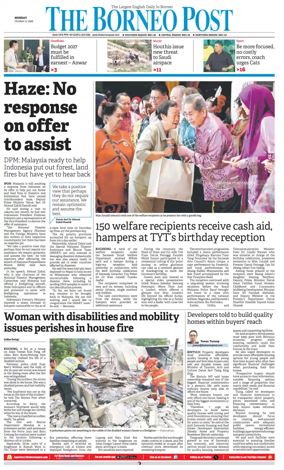 Cover of The Borneo Post (Sarawak)