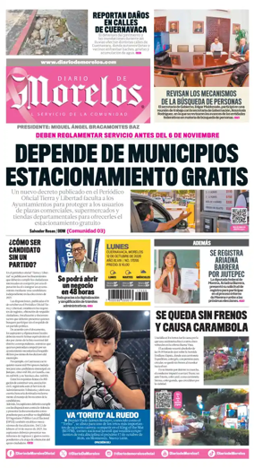 Cover of Diario de Morelos