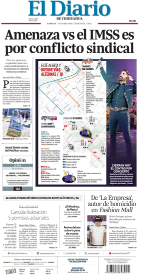 Cover of El Diario de Chihuahua