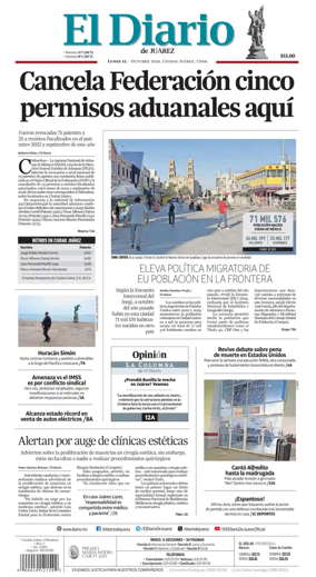 Cover of El Diario de Juarez