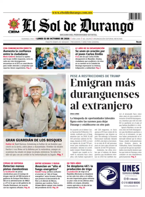 Cover of El Sol de Durango