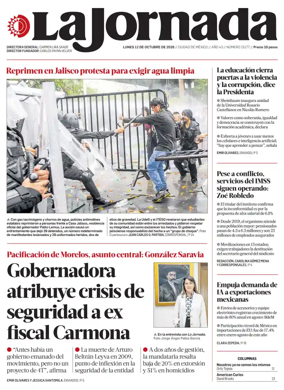 Cover of La Jornada