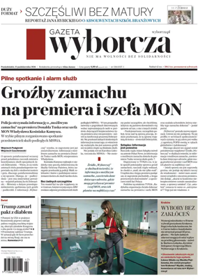 Cover of Gazeta Wyborcza