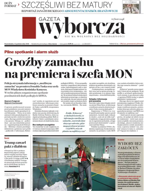 Cover of Gazeta Wyborcza Stoleczna