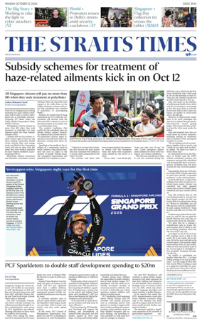 Cover of The Straits Times