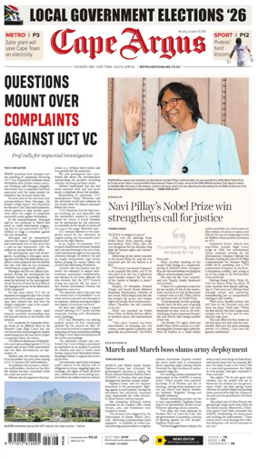 Cover of Cape Argus (PM Edition)