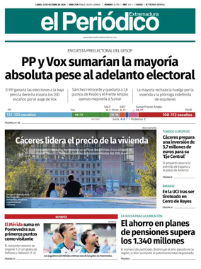 Cover of El Periodico Extremadura
