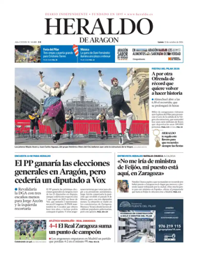 Cover of Heraldo de Aragon