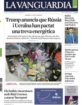 Cover of La Vanguardia (Catalonia - 1st edition)