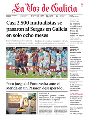 Cover of La Voz de Galicia (Arousa)