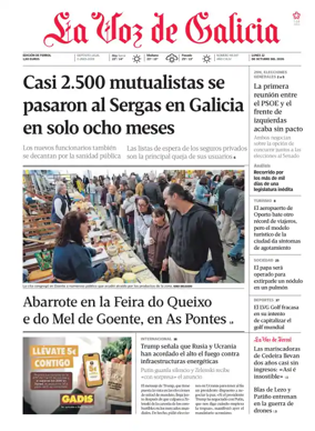 Cover of La Voz de Galicia (Ferrol)