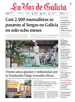 Cover of La Voz de Galicia (Viveiro)