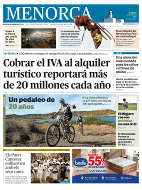 Cover of Menorca Diario Insular