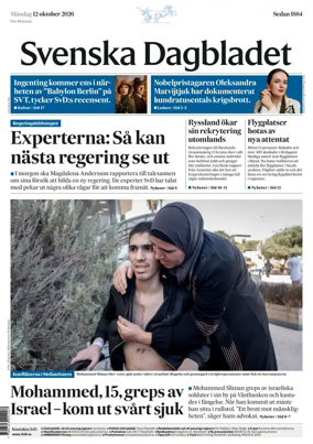 Cover of Svenska Dagbladet