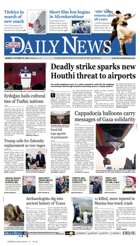 Cover of Hurriyet Daily News & Economic Review