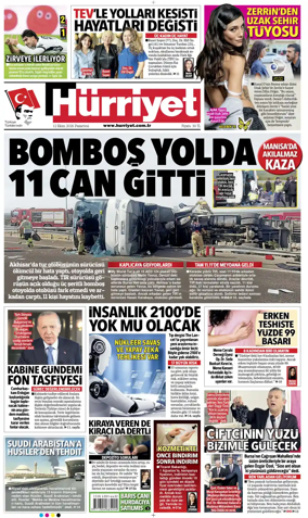 Cover of Hurriyet