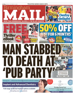 Cover of Birmingham Mail