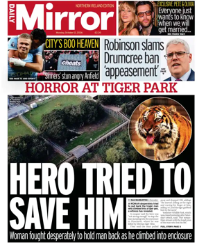 Cover of Daily Mirror (Northern Ireland)