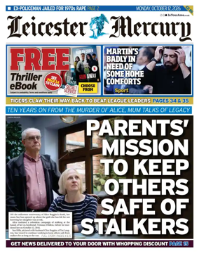 Cover of Leicester Mercury