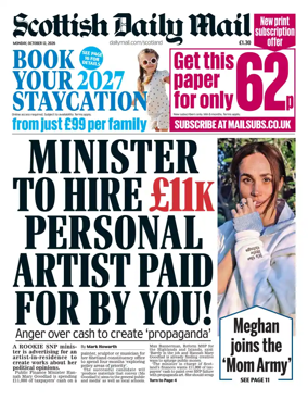 Cover of Scottish Daily Mail