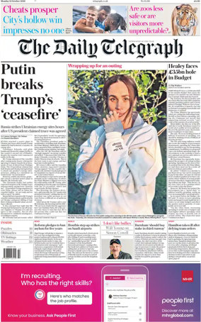 Cover of The Daily Telegraph
