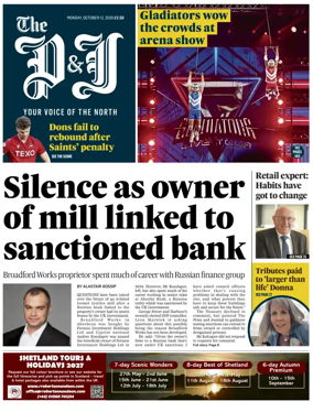 Cover of The Press and Journal (Aberdeen and Aberdeenshire)