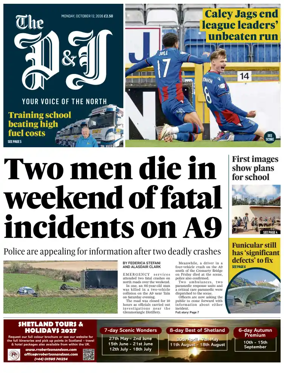 Cover of The Press and Journal (Inverness Highlands and Islands)