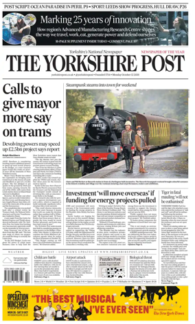 Cover of Yorkshire Post