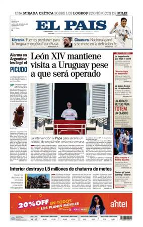 Cover of El Pais (Uruguay)