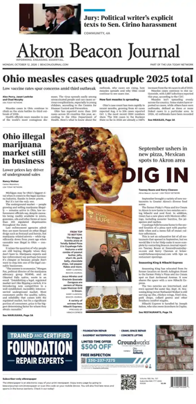 Cover of Akron Beacon Journal