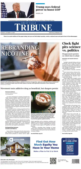 Cover of Great Falls Tribune