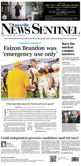 Cover of Knoxville News Sentinel