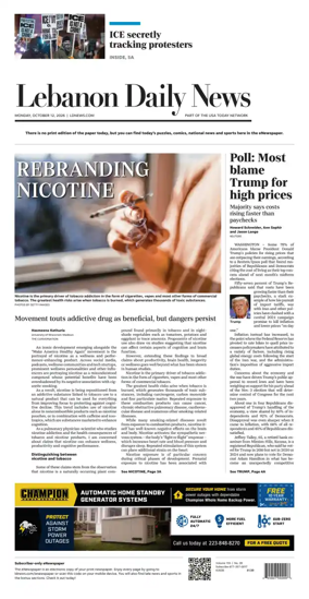 Cover of Lebanon Daily News
